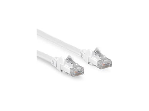 Rocstor Y10C326-WT 1ft Cat6 White Ethernet Molded Cabl 100% Copper Ul Rated Cable