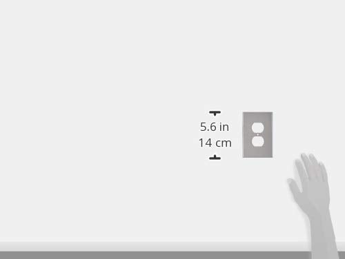 Leviton 84103 40 1 Gang Duplex Device Receptacle Wallplate, Oversized, Device Mount, Stainless Steel, 25 Pack