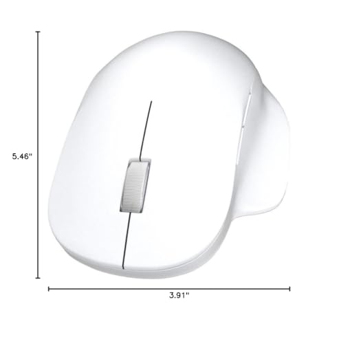 Microsoft Bluetooth Ergonomic Mouse - Glacier With Comfortable Thumb Rest, Up To 15Months Battery Life. Works With Bluetooth Ena