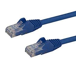 7Ft Blue Cat6 Ethernet Cable Delivers Multi Gigabit 1/2.5/5Gbps & 10Gbps Up To 1