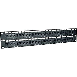 Tripp Lite 48 Port 2U Rackmount Cat6 110 Patch Panel 568B, Rj45 Ethernet(N252 048) , Black