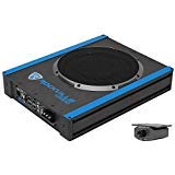 Rockville Uss10 10'' 800W Slim Under Seat Active Powered Car/Truck Subwoofer Sub Black