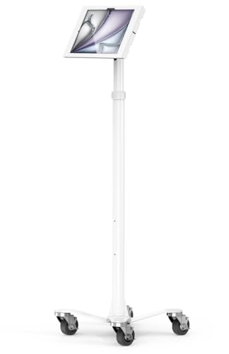 Ipad Air M2/M3/M4 13In, Apex Enclosure Rolling Cart - Rise Freedom White