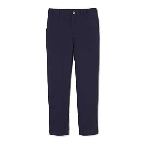 French Toast Boys Adjustable Waist Stretch Straight Fit Chino Pant (Standard  Husky), School Uniform Navy, 16