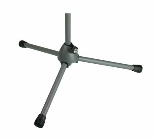 K&M Konig & Meyer 21080.500.87 Tripod Microphone Stand W/Extendable Boom Arm | Clutch Height Adjustment | Soft-Touch Lock | Fold
