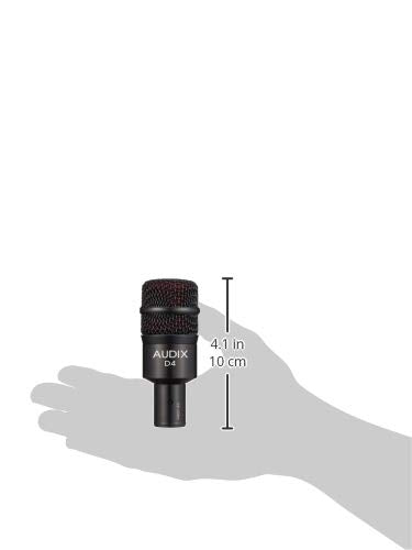 Audix D4 Hypercardioid Dynamic Instrument Microphone For Kick Drums, Toms, And Bass Instruments
