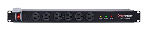 Cyberpower Cps1215Rms Basic Pdu, 120V/15A, 12 Outlets, 15Ft Power Cord, 1U Rackmount