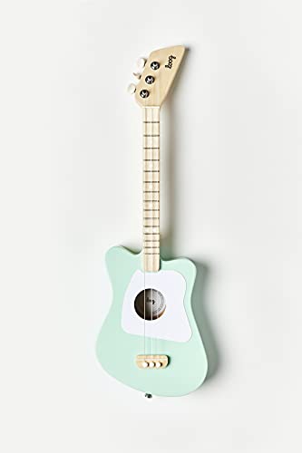 Loog 3 String Acoustic Kids Guitar For Beginners, App & Lessons, Green, For Children (Lgmig)