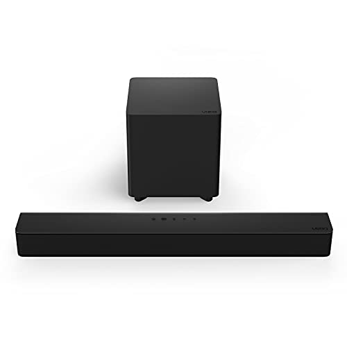 Vizio V Series 2.1 Compact Home Theater Sound Bar With Dts Virtual:X, Bluetooth, Wireless Subwoofer, Voice Assistant Compatible,