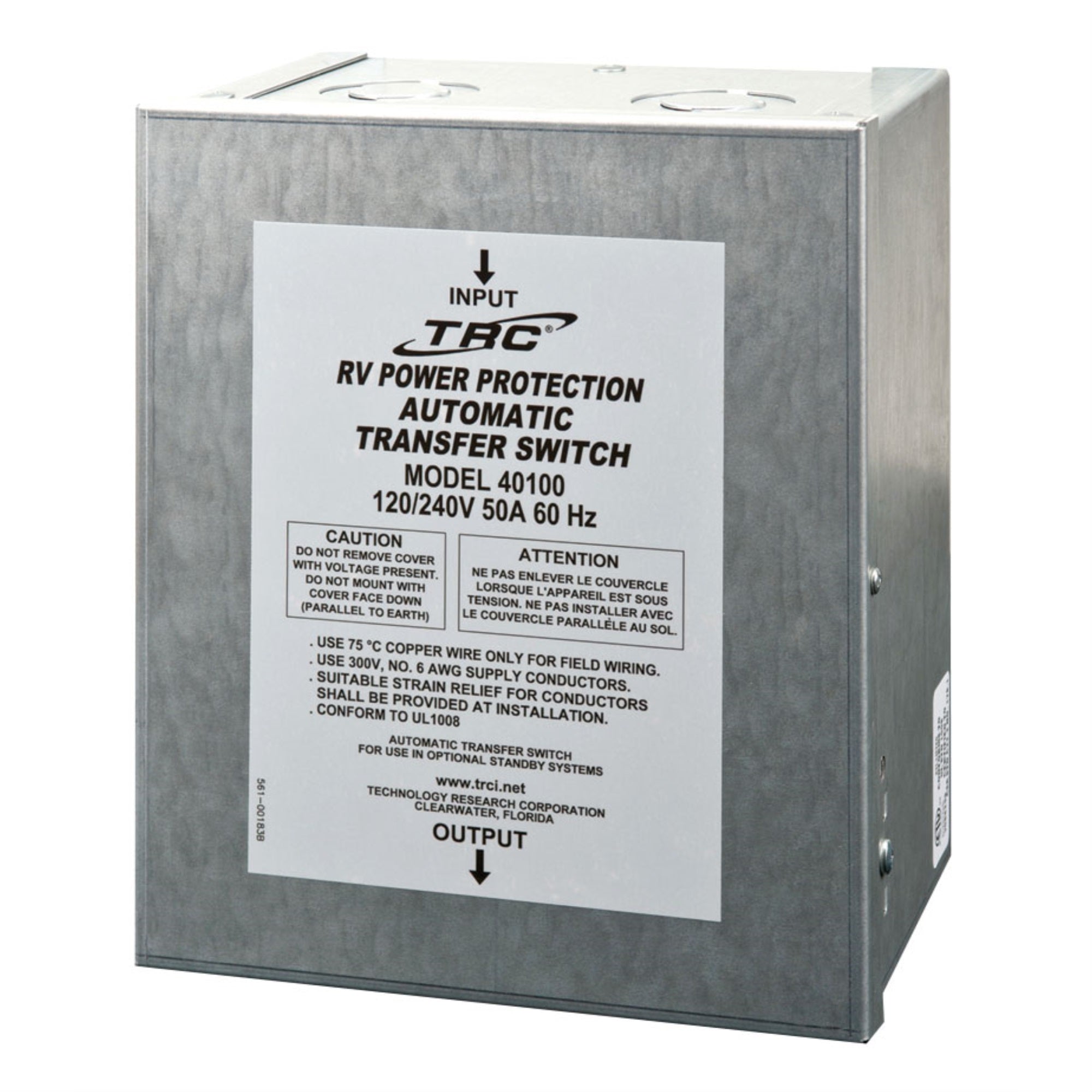 Southwire 40100 Automatic Hardwire Transfer Switch  50 Amp, 120/240V, 60 Hz