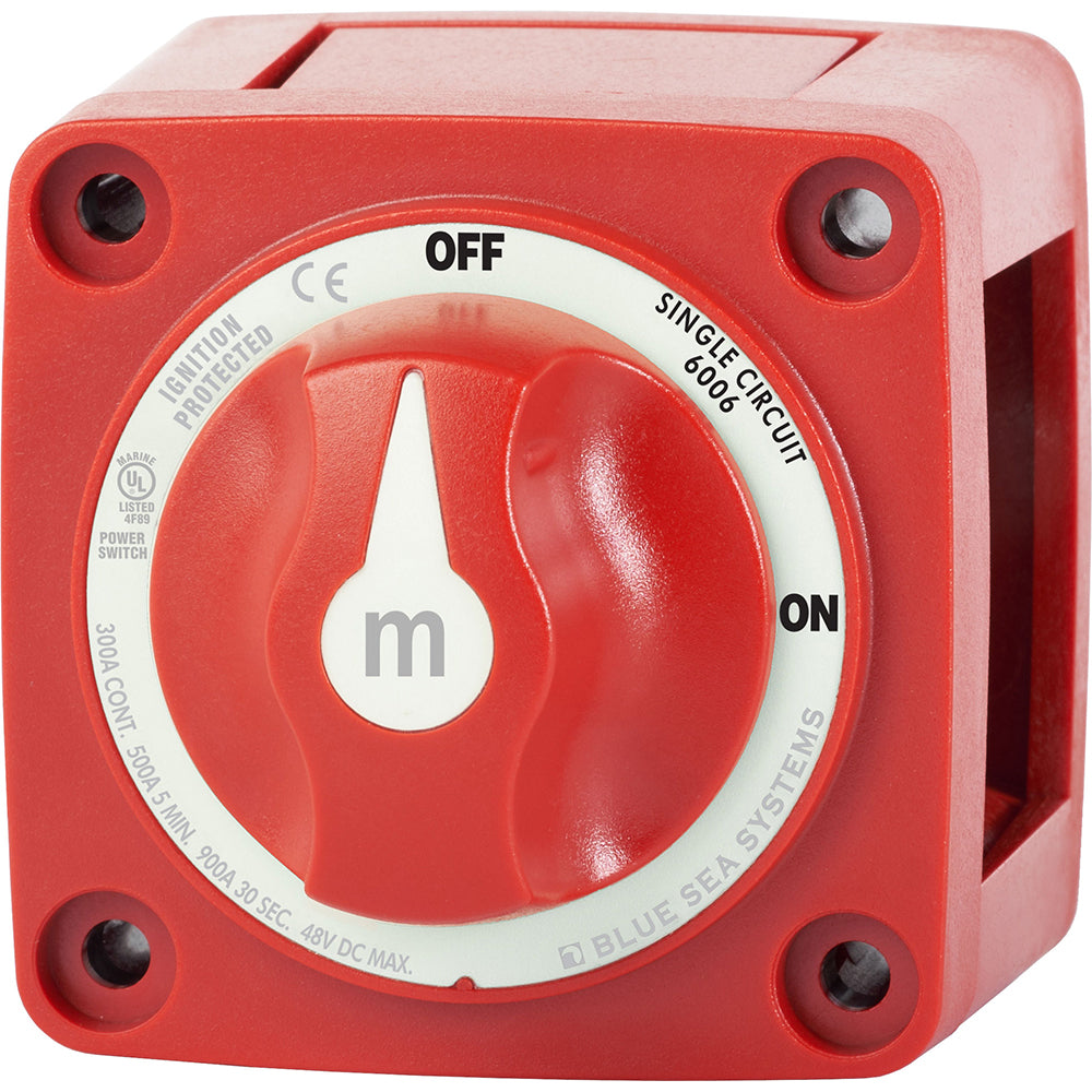 Blue Sea 6006 M-Series (Mini) Battery Switch Single Circuit On/Off Red,WBAUVA001342047