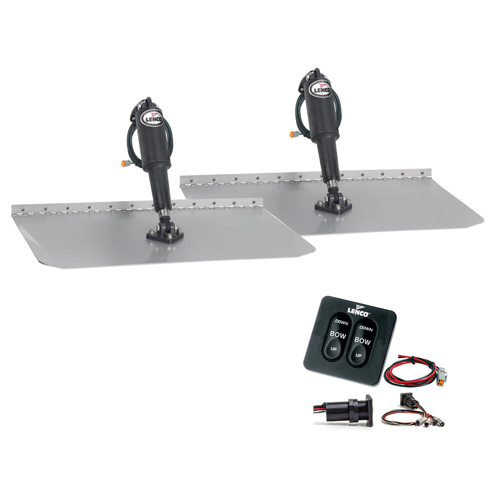 Lenco 12''X12'' Standard Trim Tab Kit W/Standard Integrated Switch 12V,WBAUVA001342162