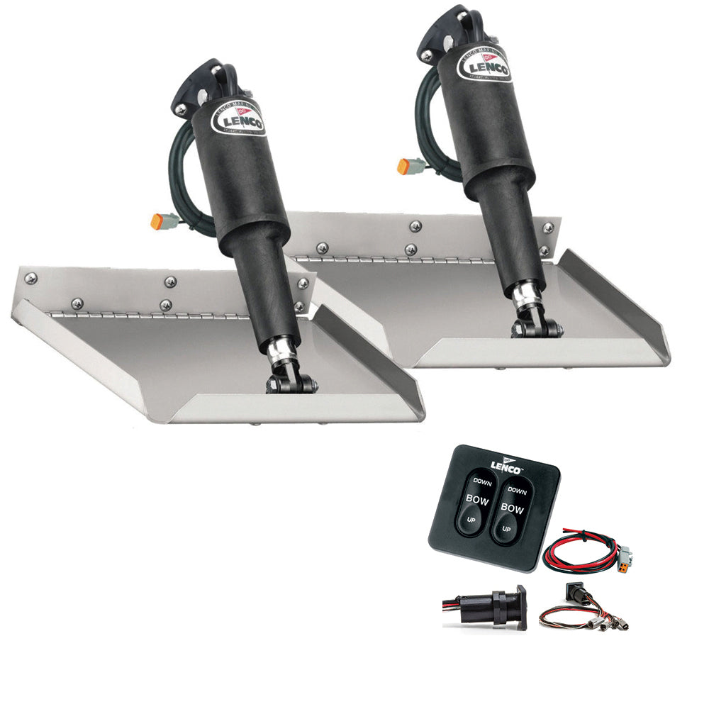 Lenco 12'' X 12'' Edgemount Trim Tab Kit W/Standard Tactile Switch Kit 12V,WBAUVA001342163