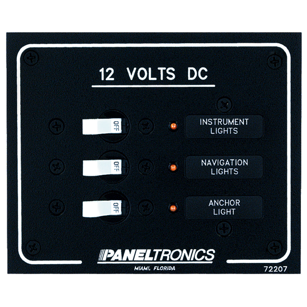 Paneltronics Standard Dc 3 Position Breaker Panel W/Leds,WBAUVA001342175