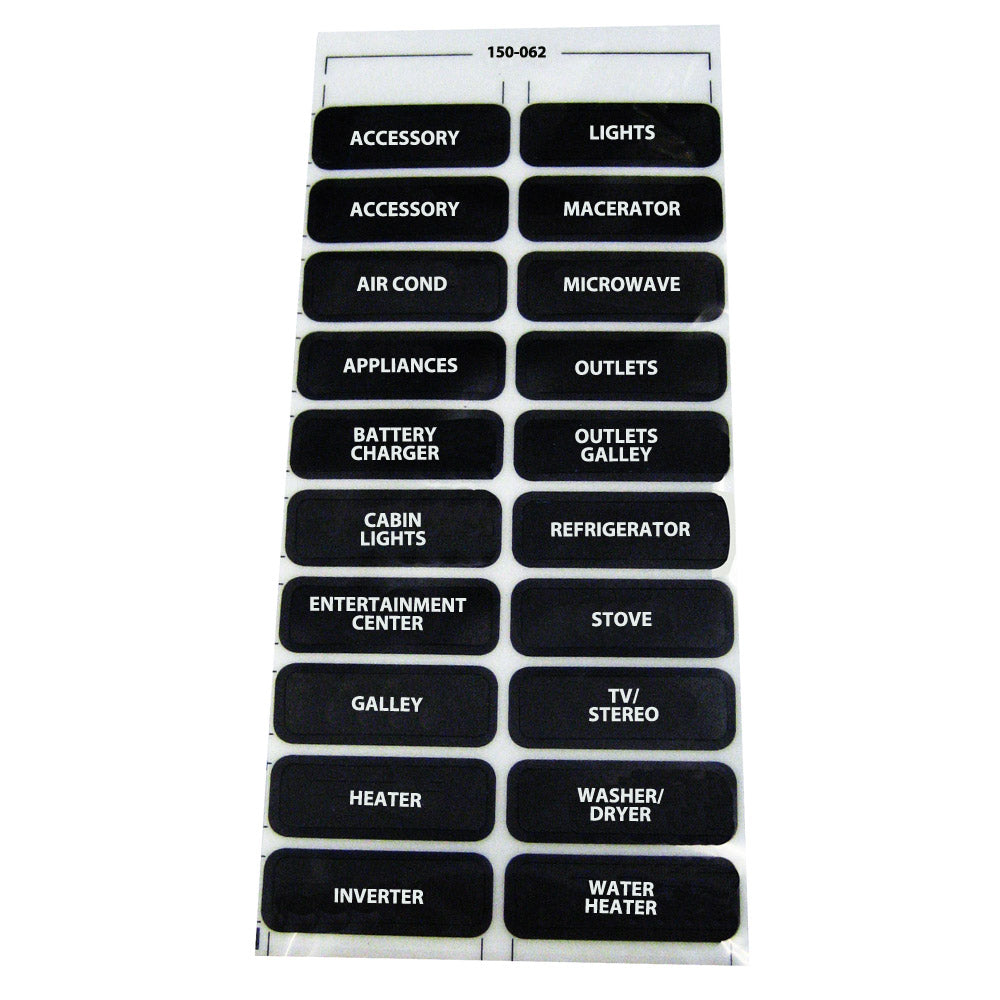 Paneltronics Ac-20 Assorted Label Sheet,WBHDWA001342182