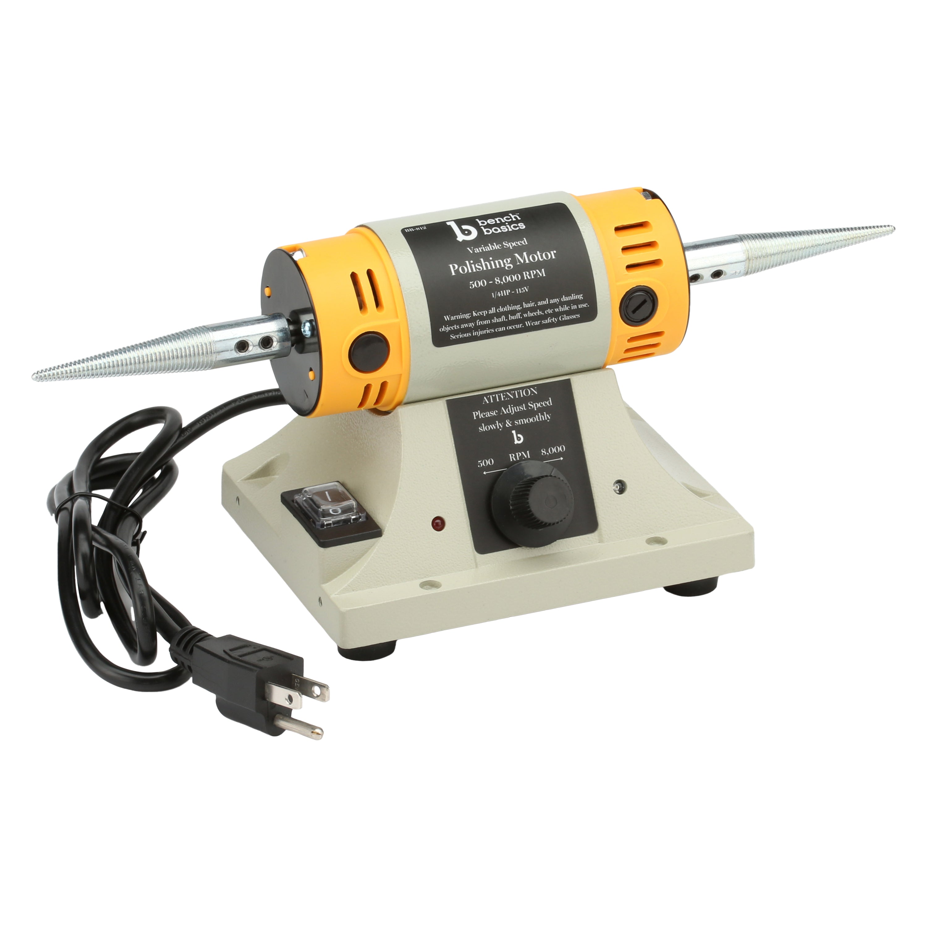 Variable Speed Polishing Bench Lathe - 8,000 RPM, Bench Basics