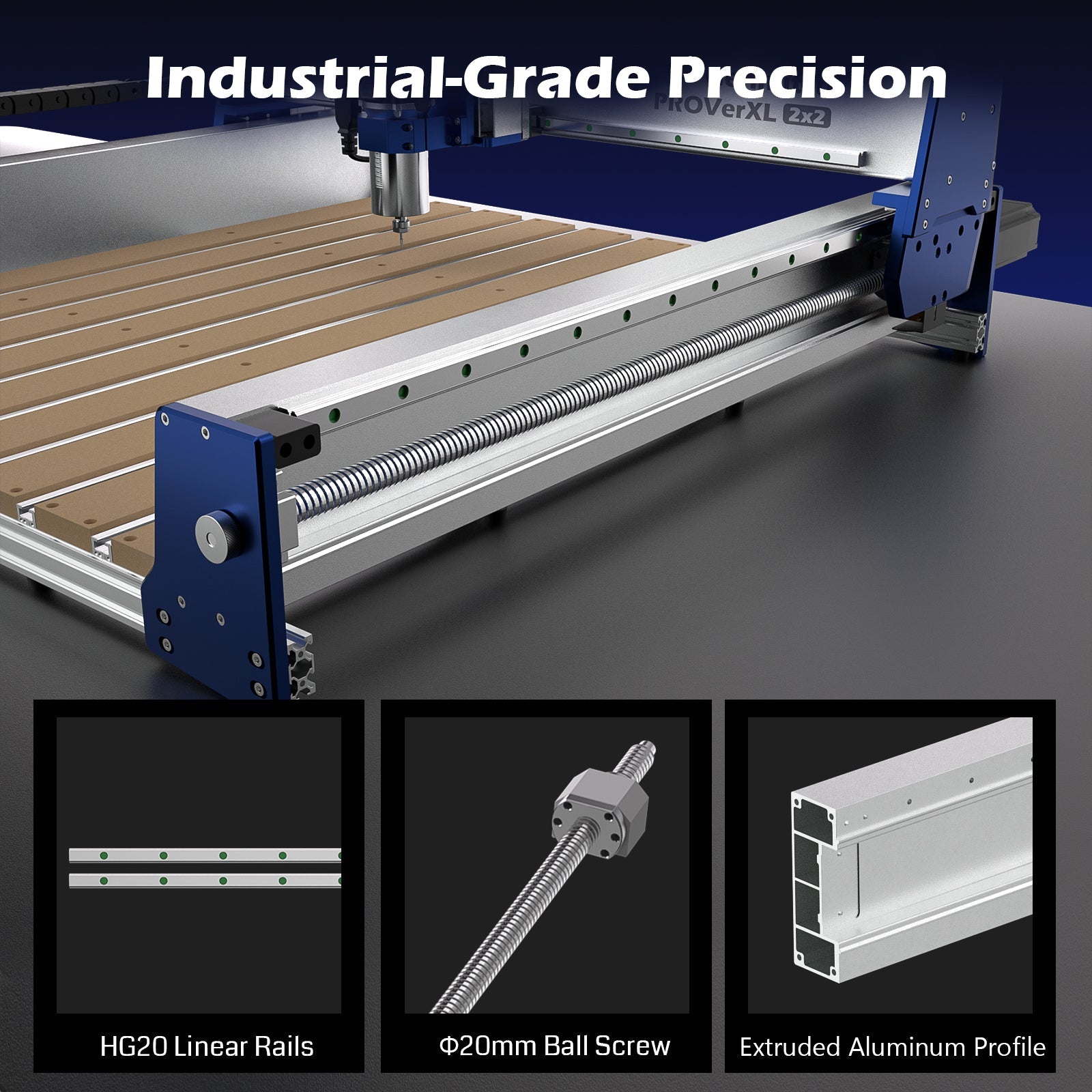 PROVerXL 2x2 CNC Router, Pre-Assembled, Ball Screw Drive, Available with Vectric Software