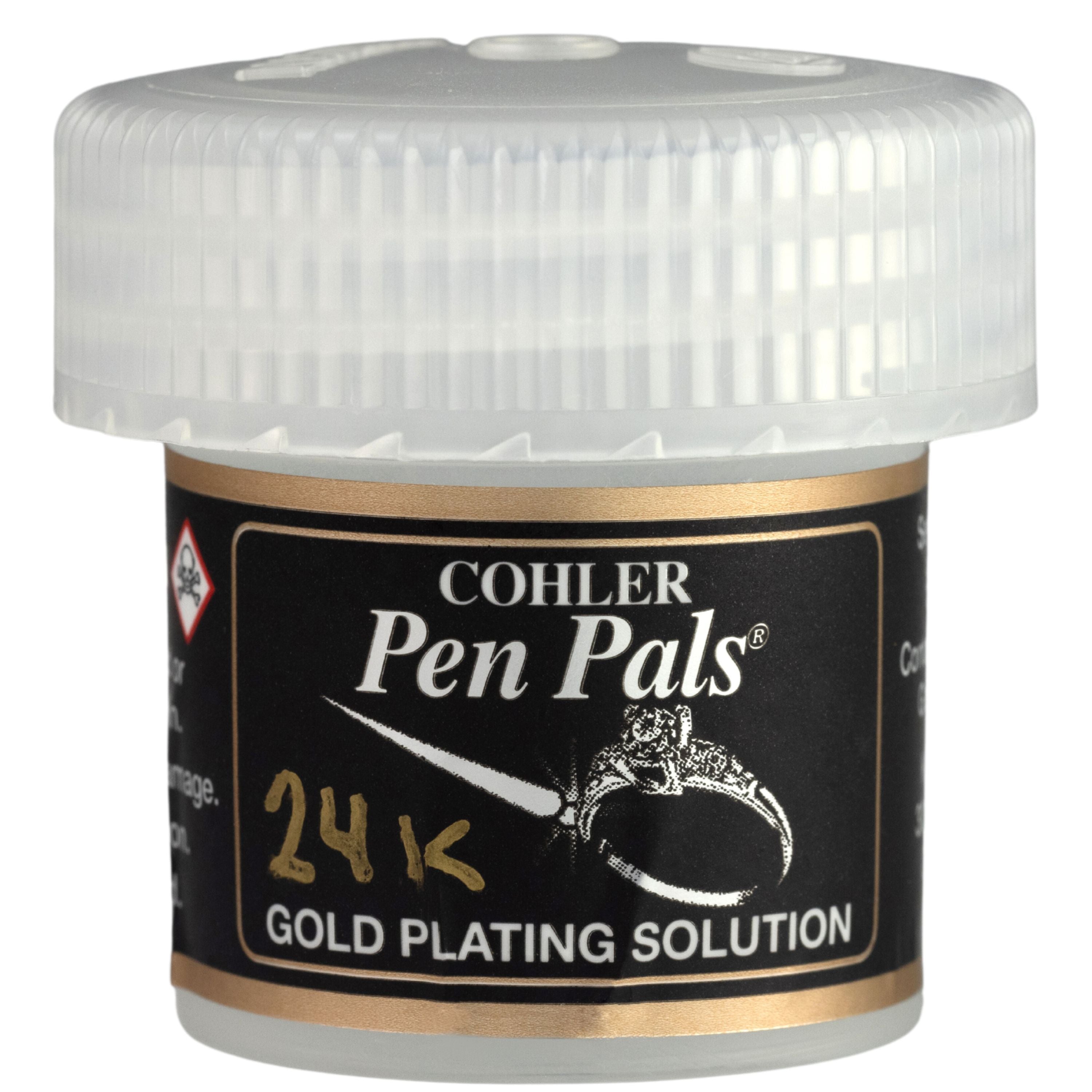 Cohler Gold Pen Plating Solution, 1oz jar, by Krohn Industries