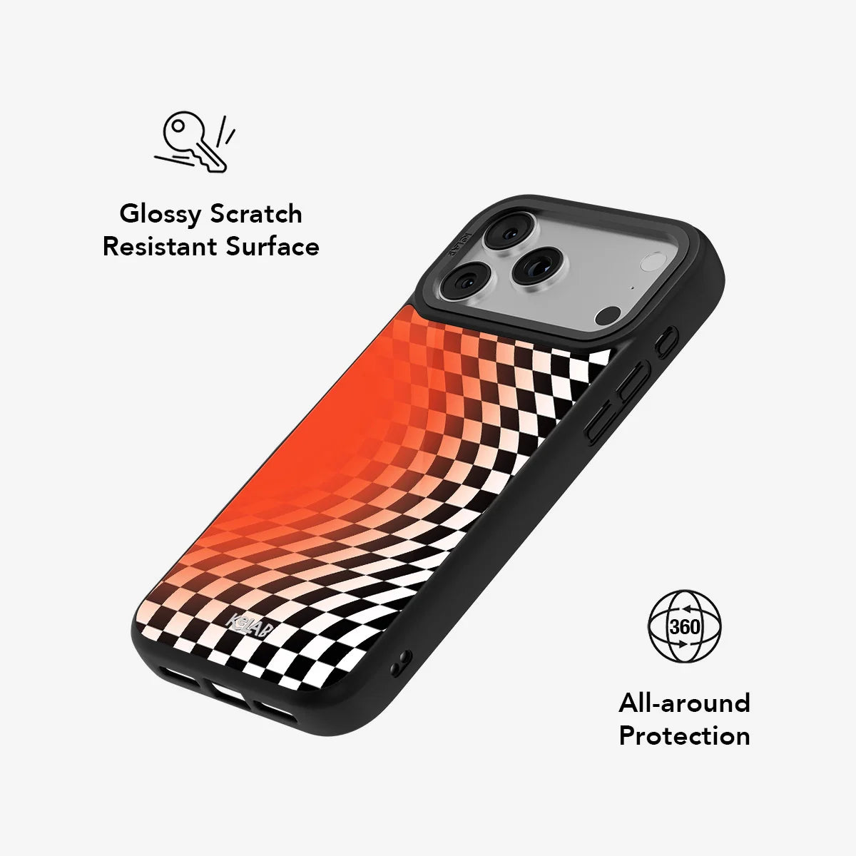 Sunflare | Orange Checkered Phone Case
