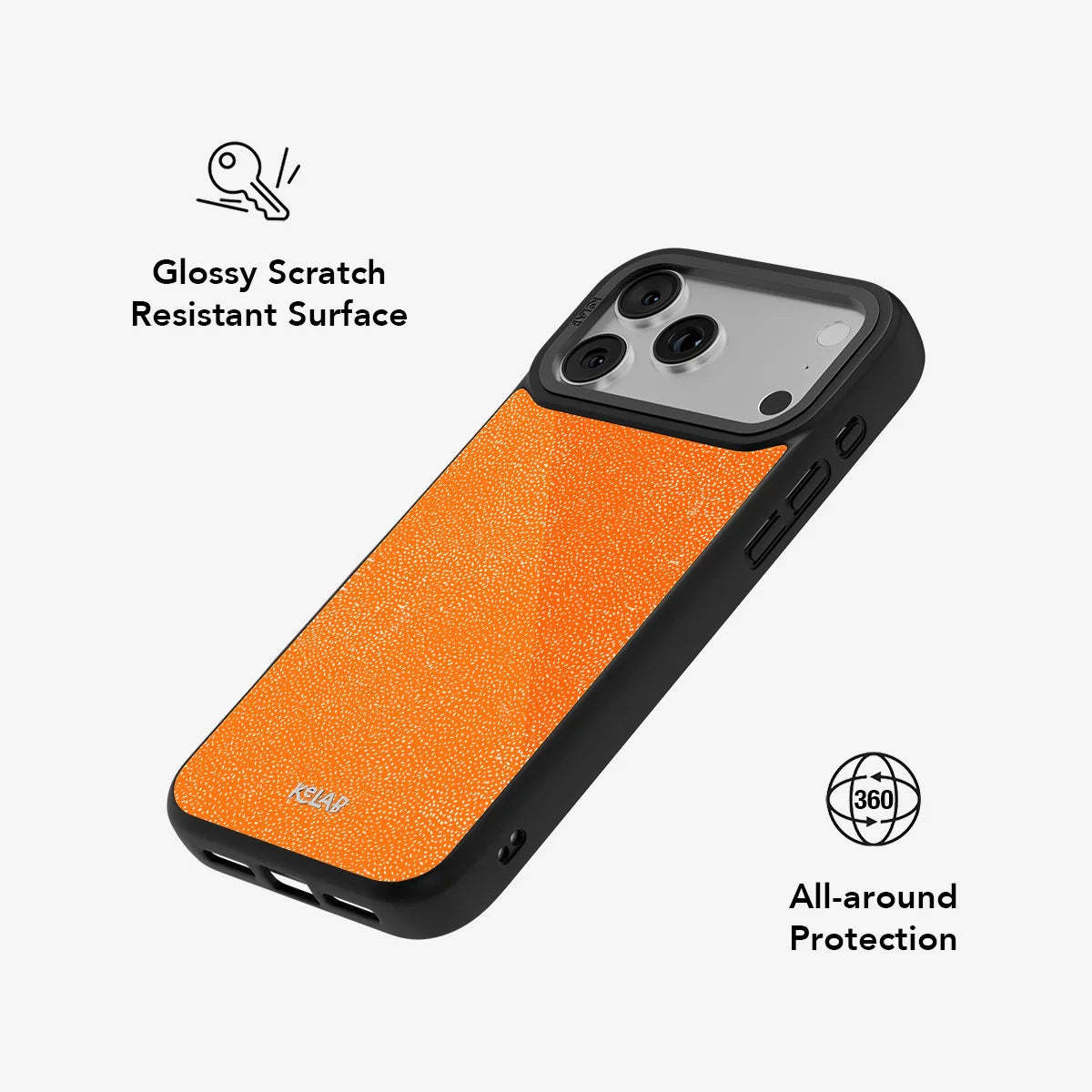 Tangerina | Stipple Electric Orange Phone Case