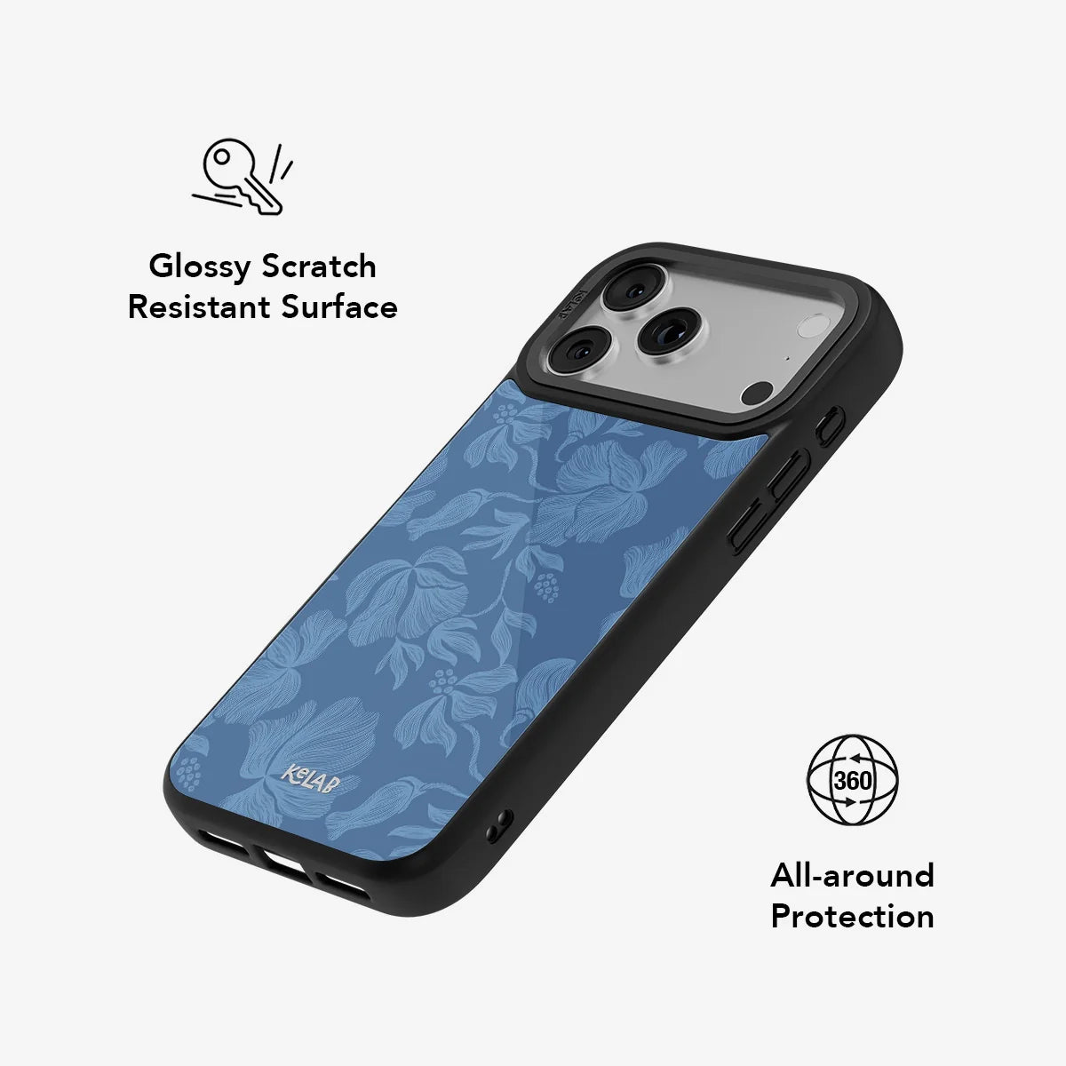 Cerulean | Dusty Blue Minimalist Floral Phone Case