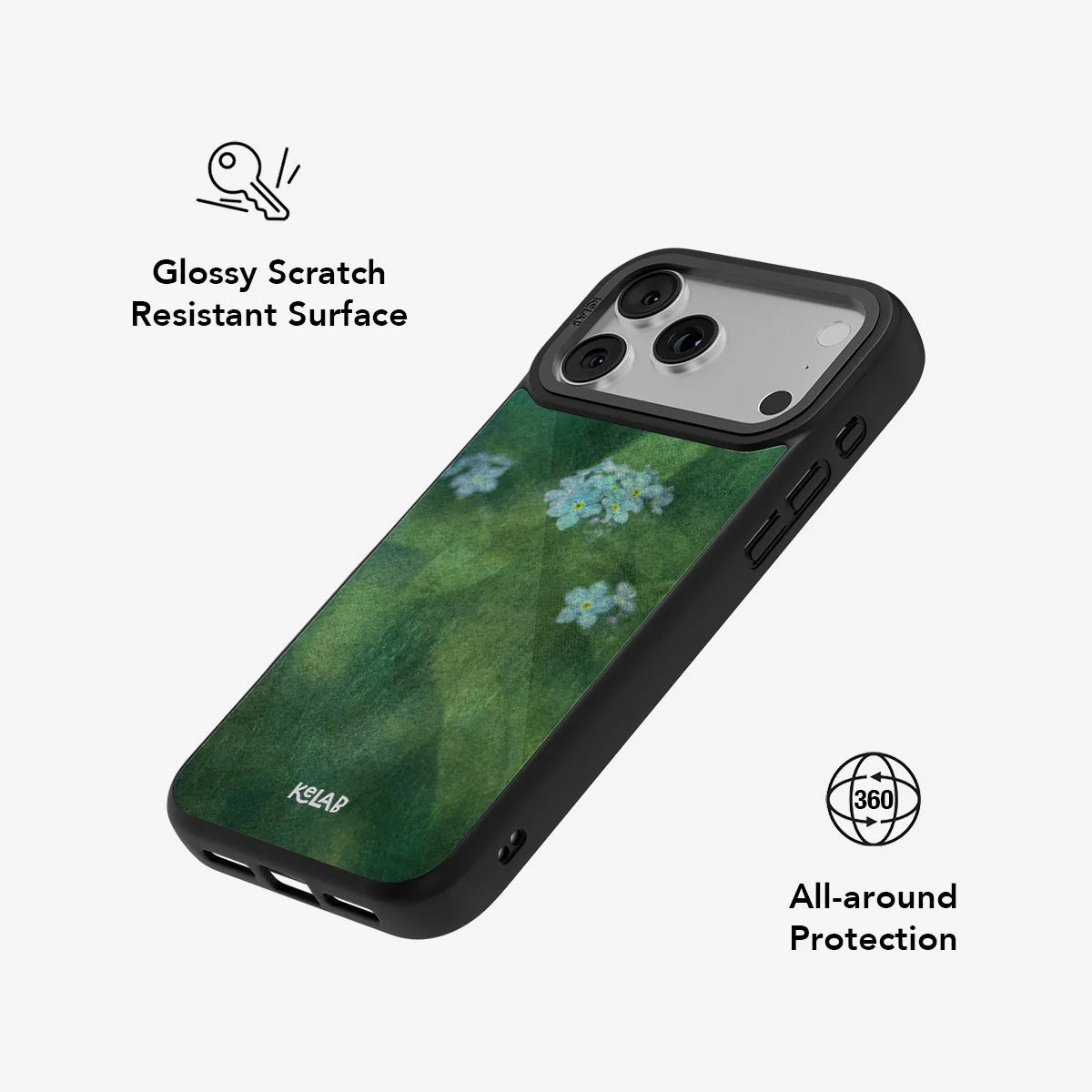 Misty Morning | Deep Green Floral Phone Case