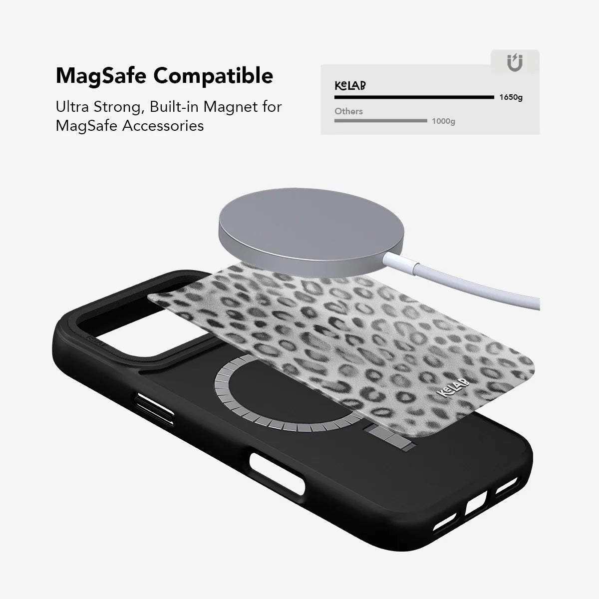 Platinum Predator | Silver Cheetah Print Phone Case