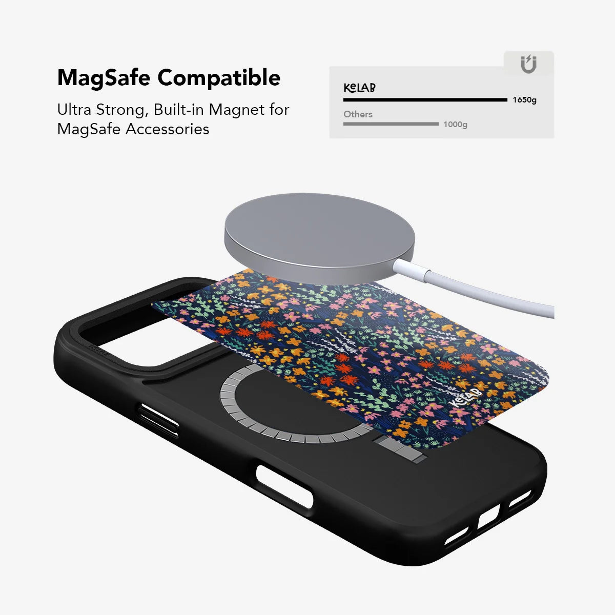 Midnight Meadow | Vibrant Wildflower Navy Phone Case