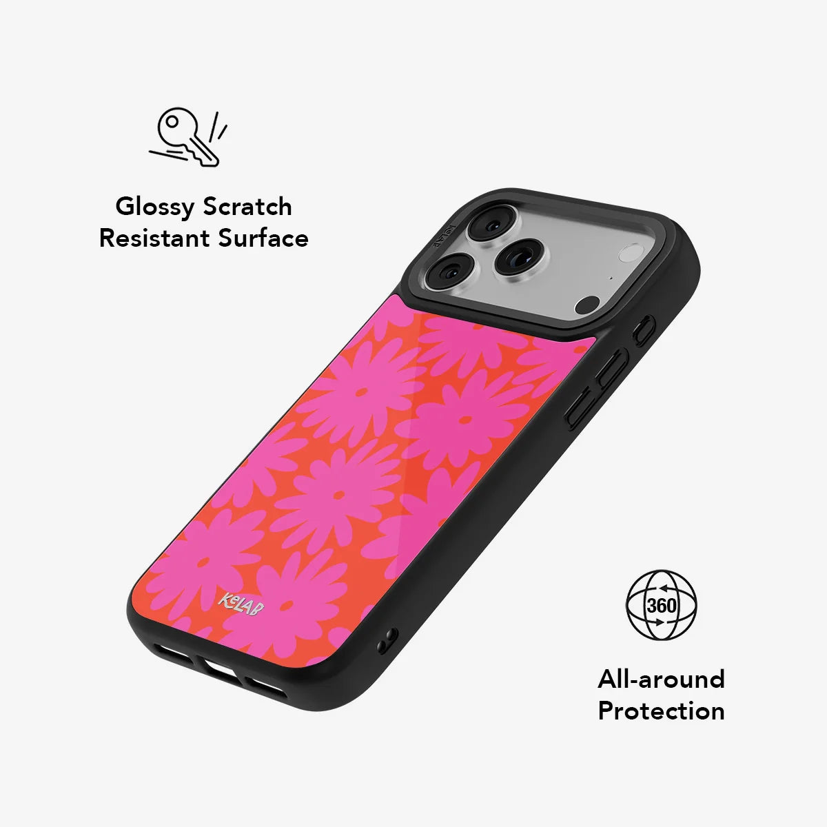 Sunflare Daisy | Retro Pink Floral Phone Case