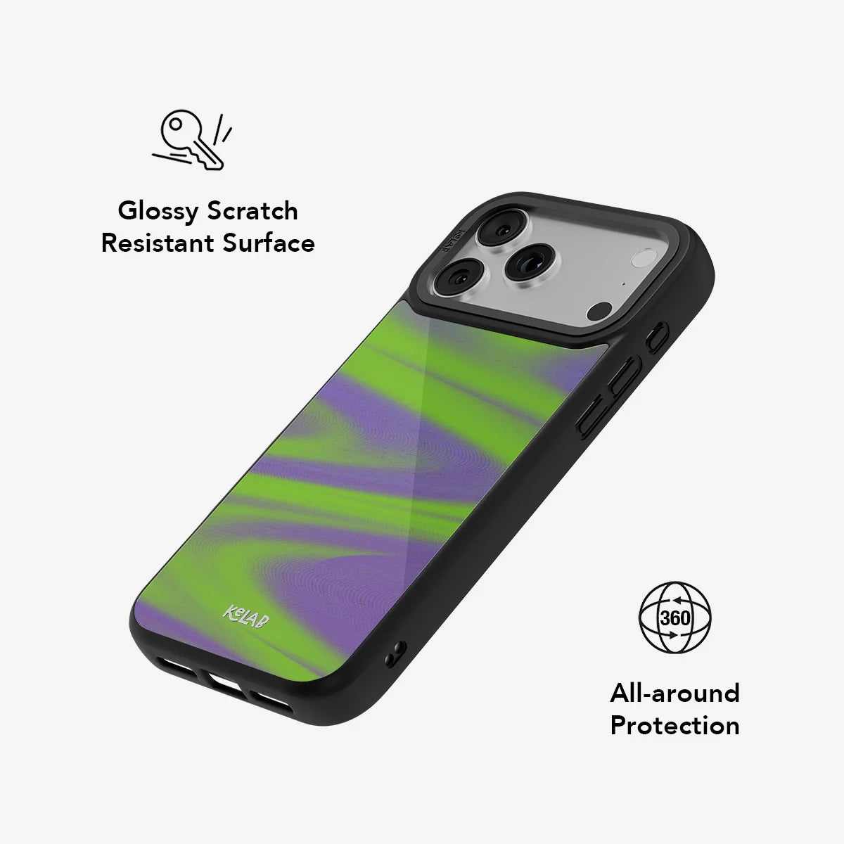 Purple Haze | Y2K Neon Green Phone Case with Futuristic Style