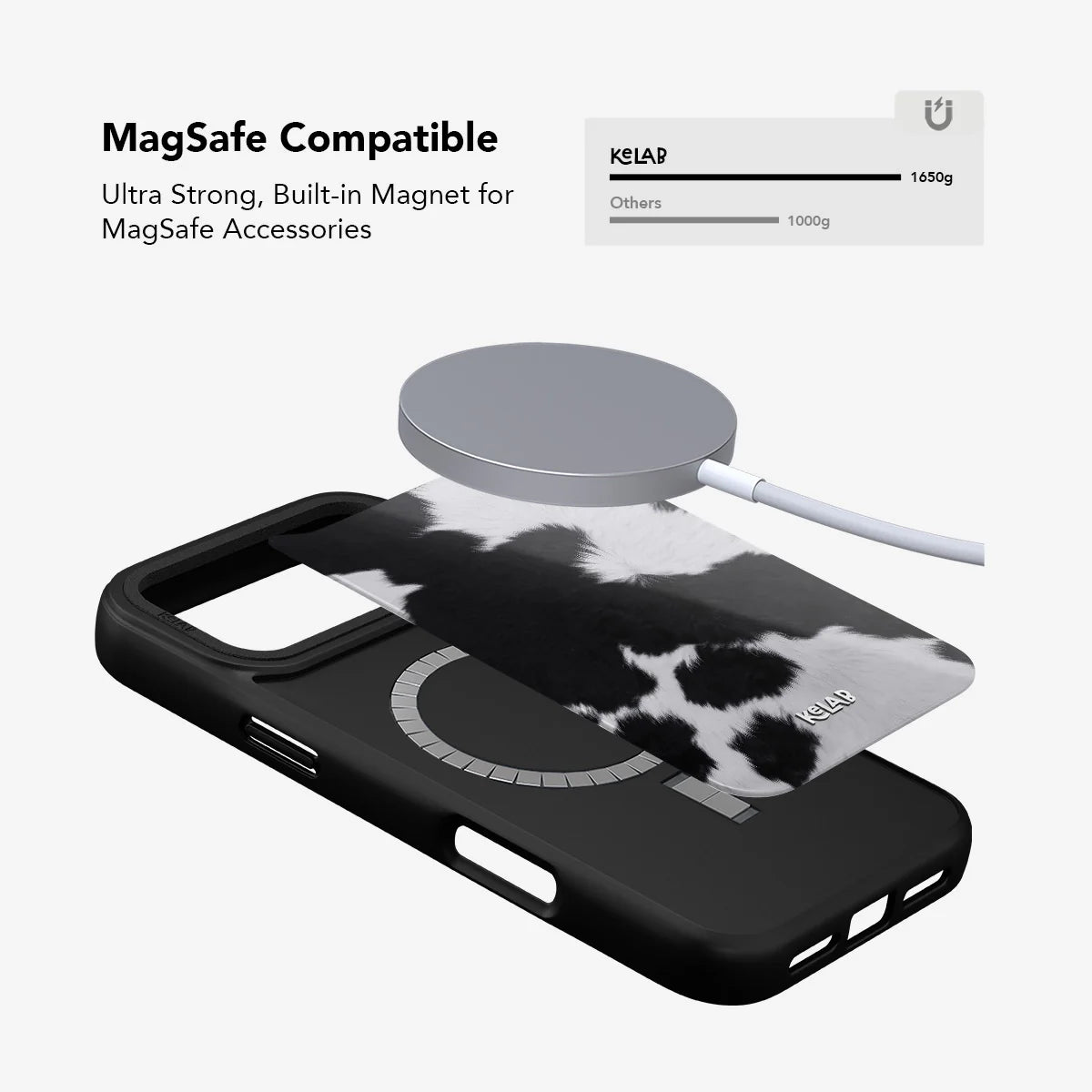 Cow Bell | Black & White Cow Print Phone Case