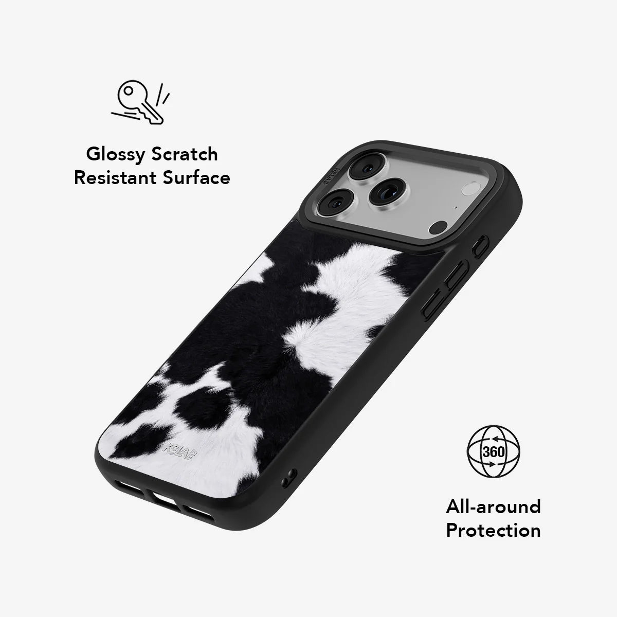 Cow Bell | Black & White Cow Print Phone Case