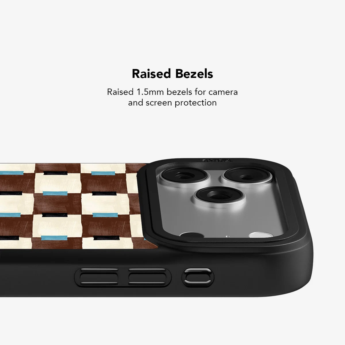 Cerulean Check | Brown Checkered Phone Case