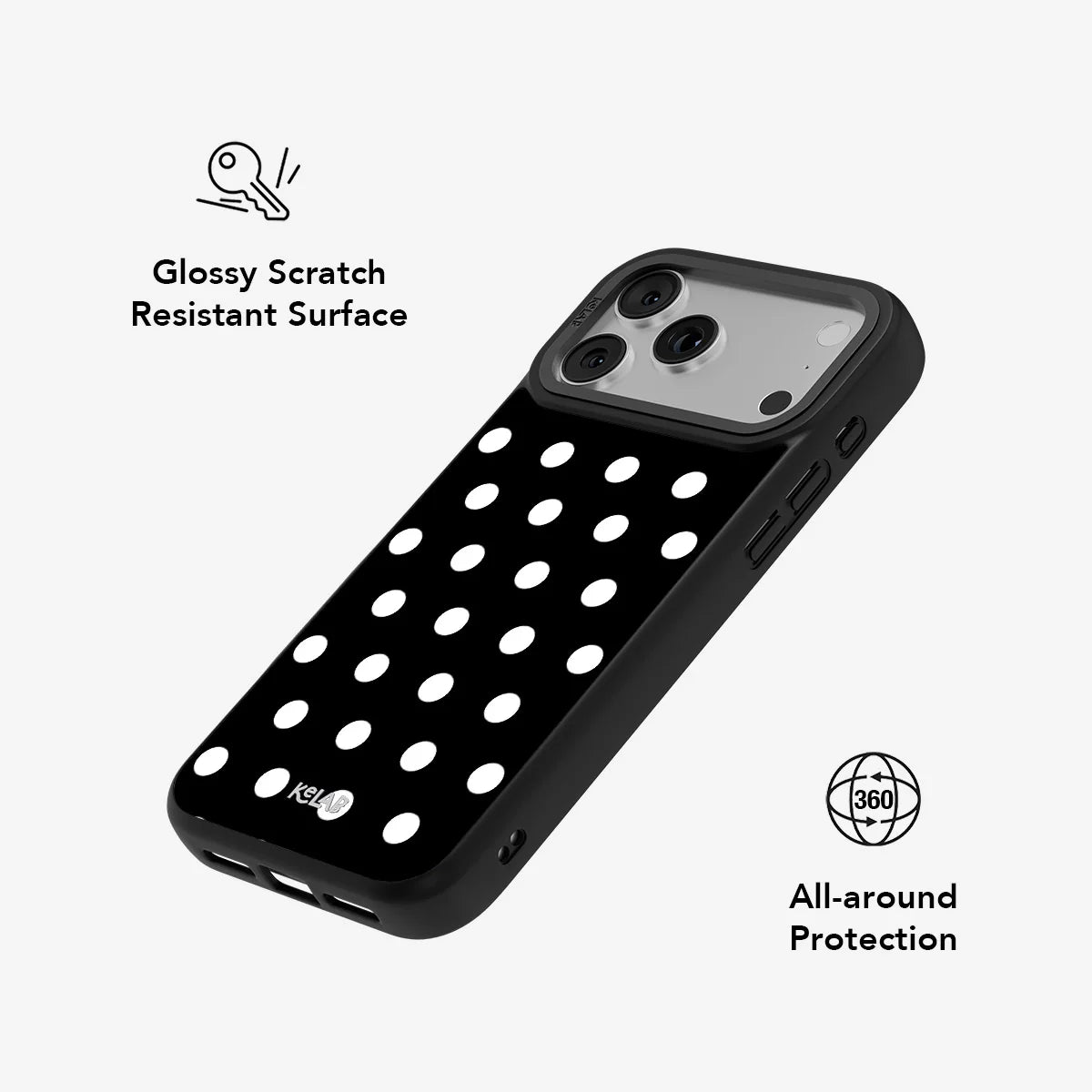 Domino Theory | Black White Polka Dot Phone Case