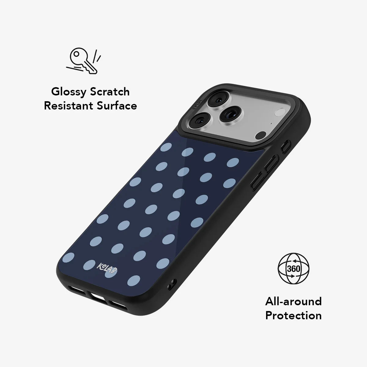 Abyssal Dot | Blue Polka Dot Phone Case