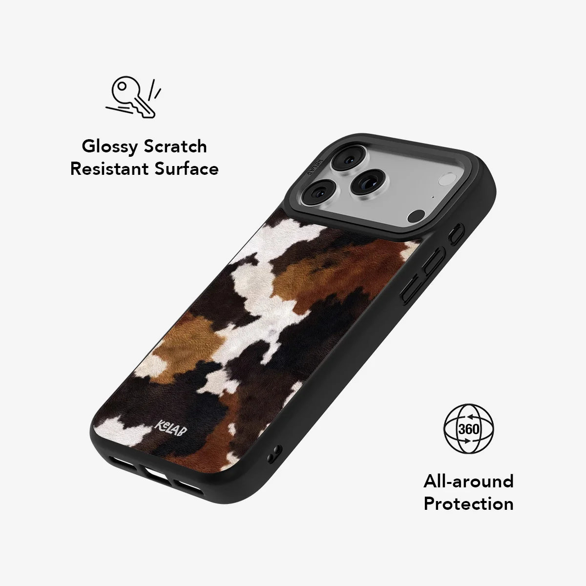 Cattle Drive | Brown and Black Cow Print Phone Case