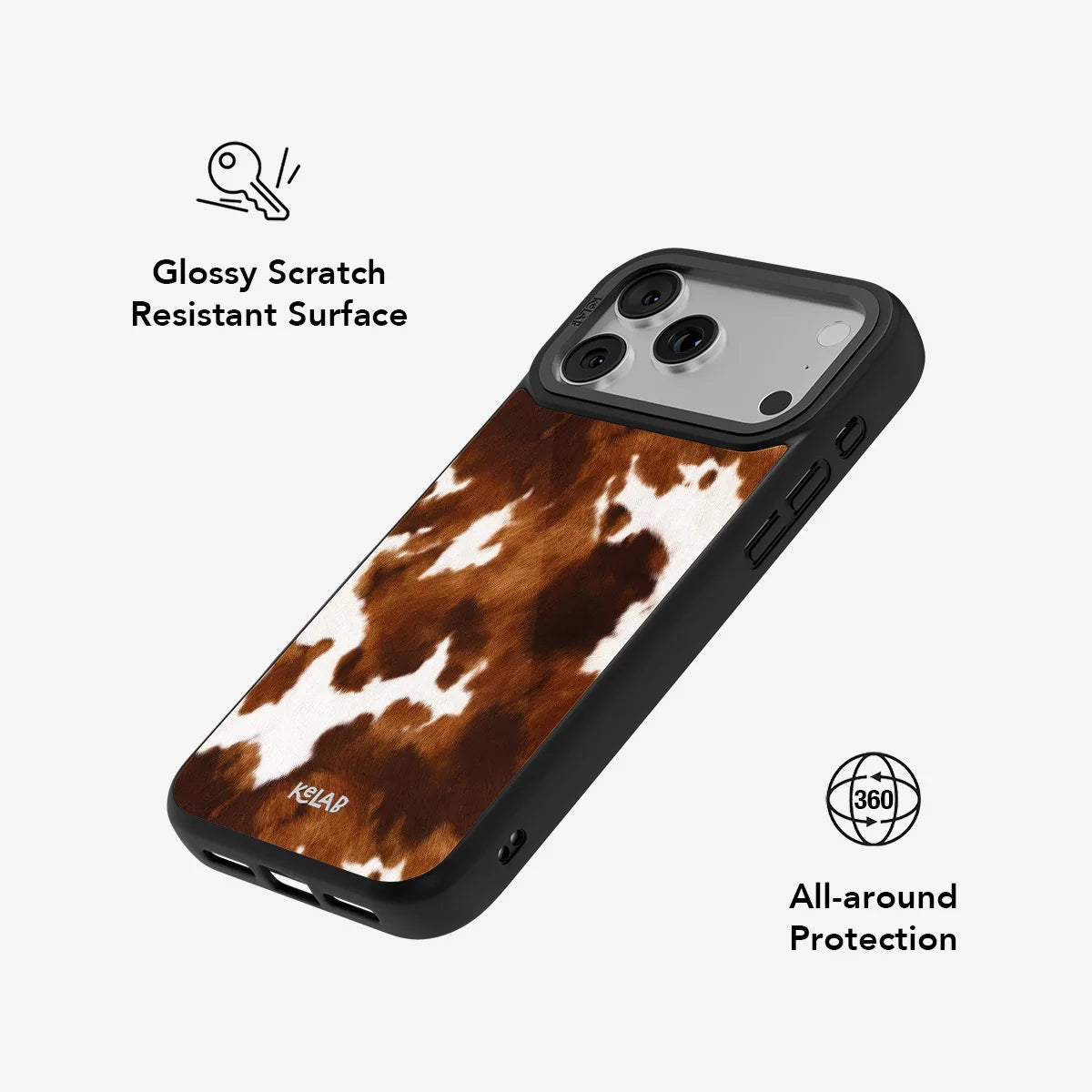 Milk & Mahogany | Brown Cow Print Phone Case