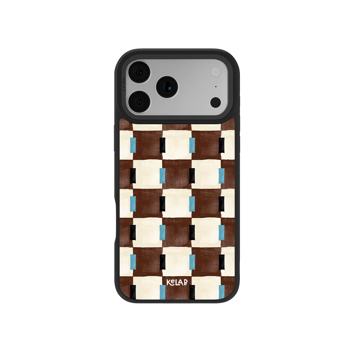Cerulean Check | Brown Checkered Phone Case