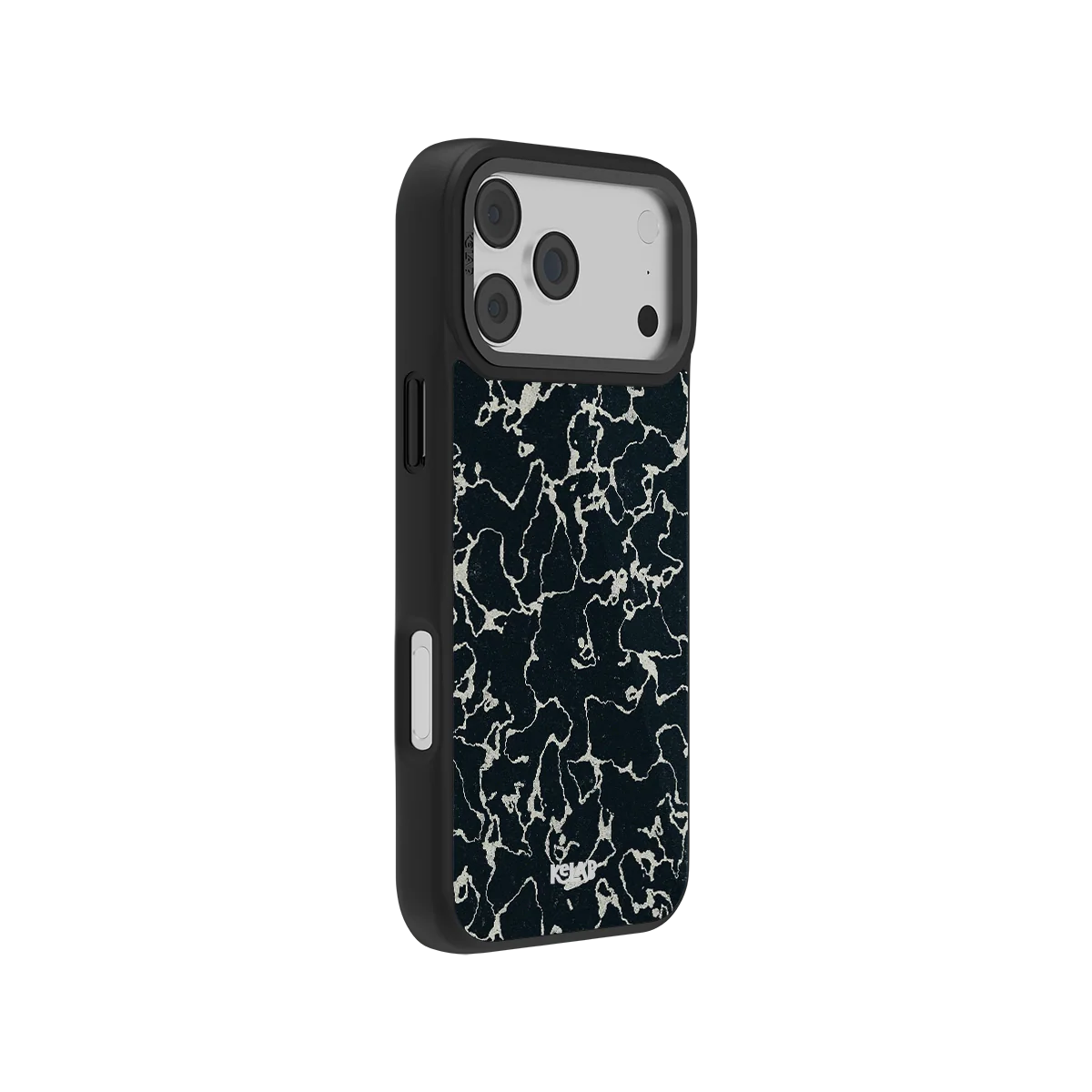 Obsidian Vein | Abstract Black Marble Phone Case