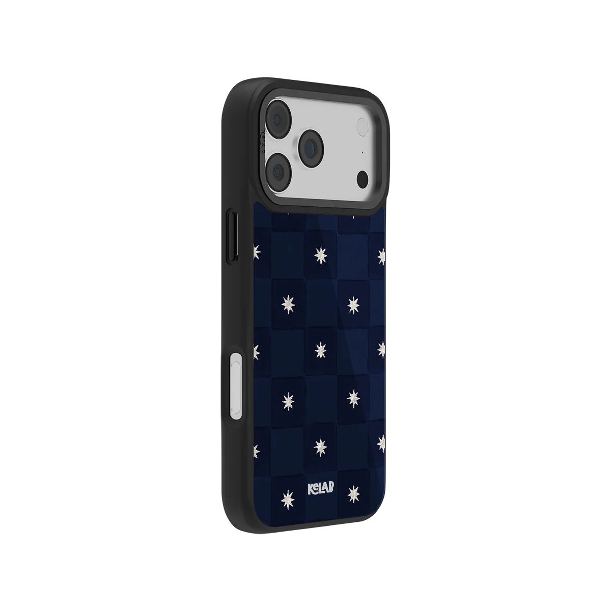 Celestial Check | Navy Checkered Phone Case