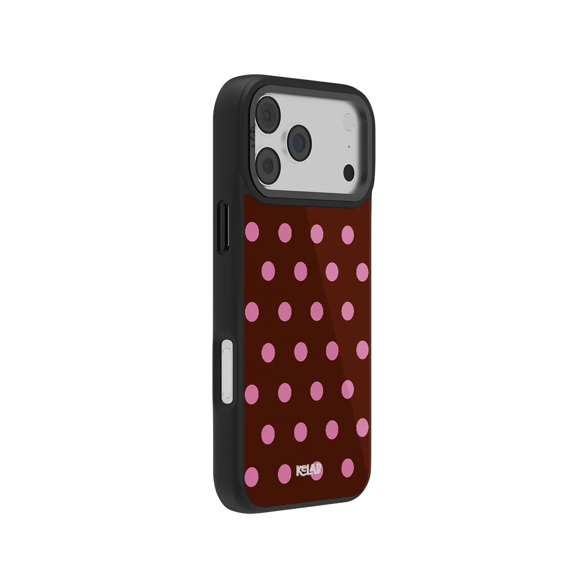 Velvet Pop | Brown Pink Polka Dot Phone Case