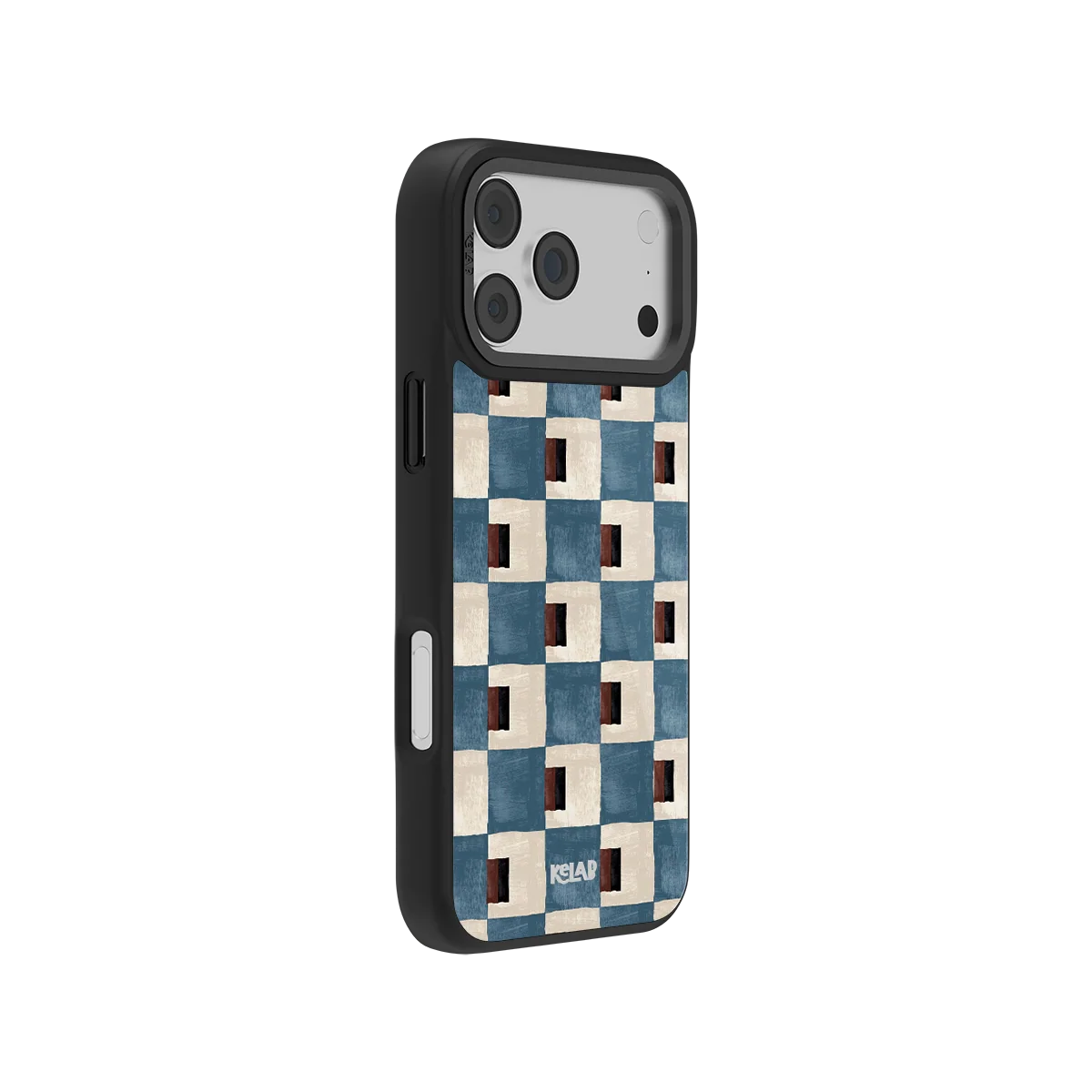 Terra Teal | Blue Checkered Phone Case
