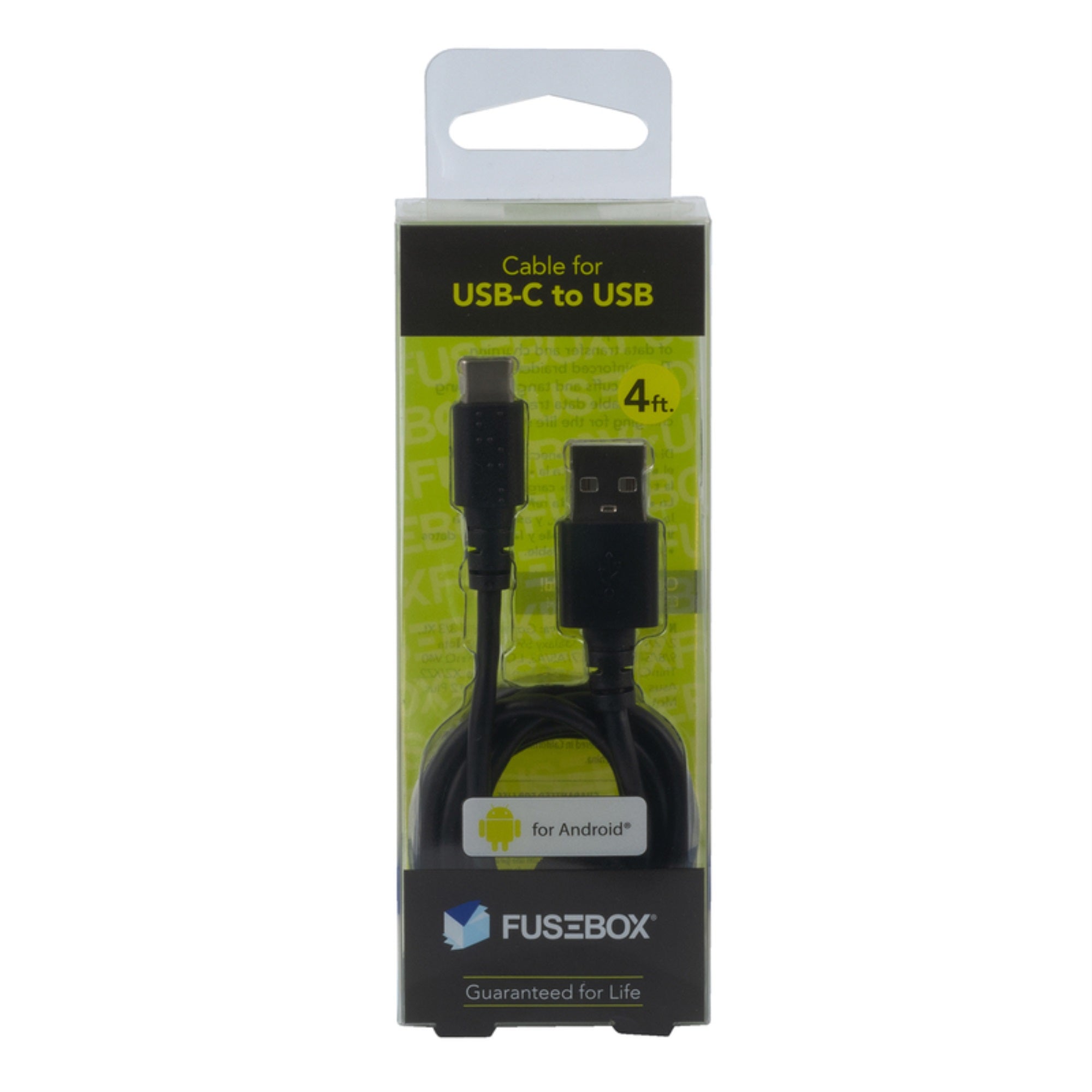 USB TO C CABLE BLK 4L (Pack of 1)