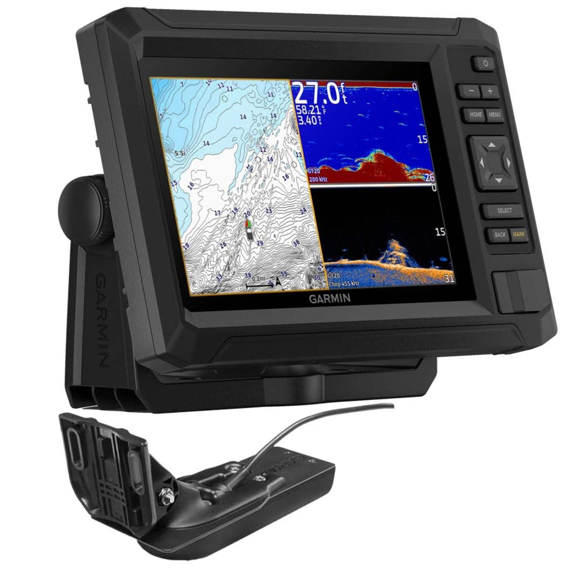 Garmin 010 02594 51 Echomap Uhd2 7'' Chartplotters 73Cv With Gt20 Tm Transducer   Navionics+