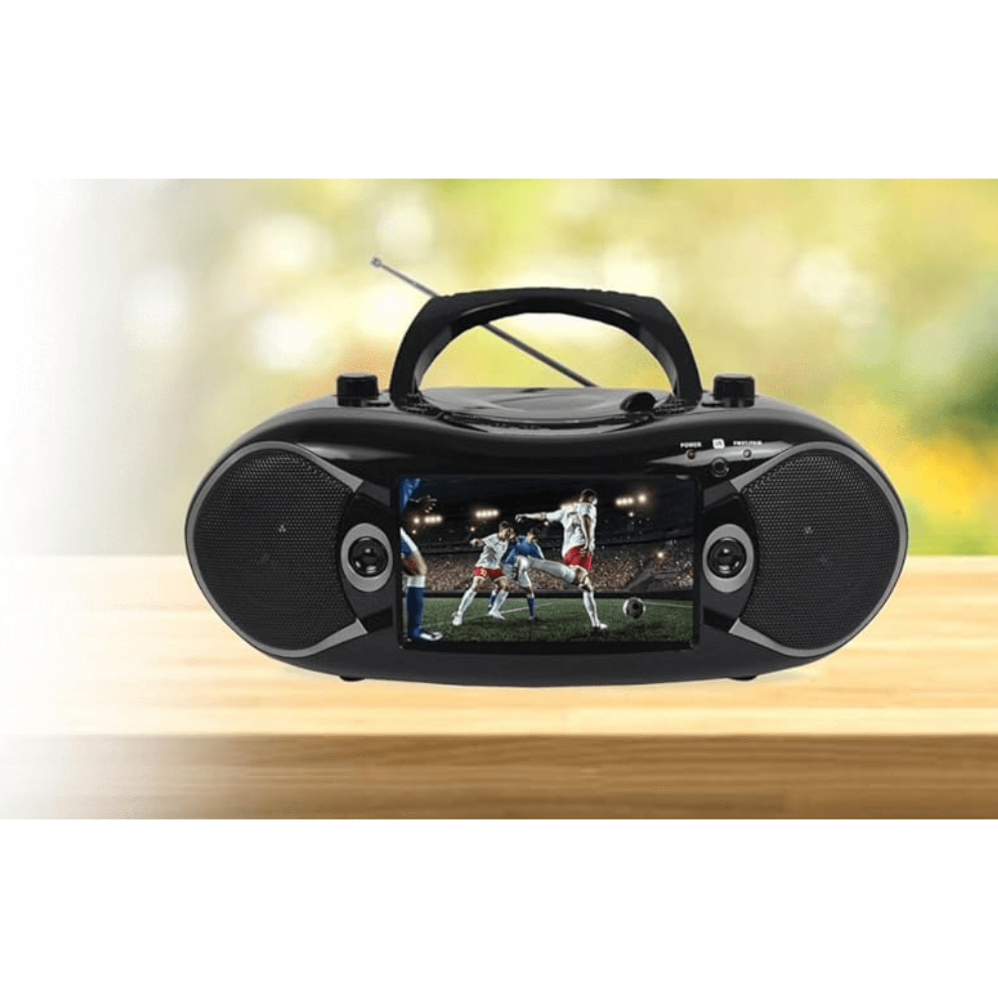 Emerson 7" Bluetooth TV DVD Boombox Black - Refurbished