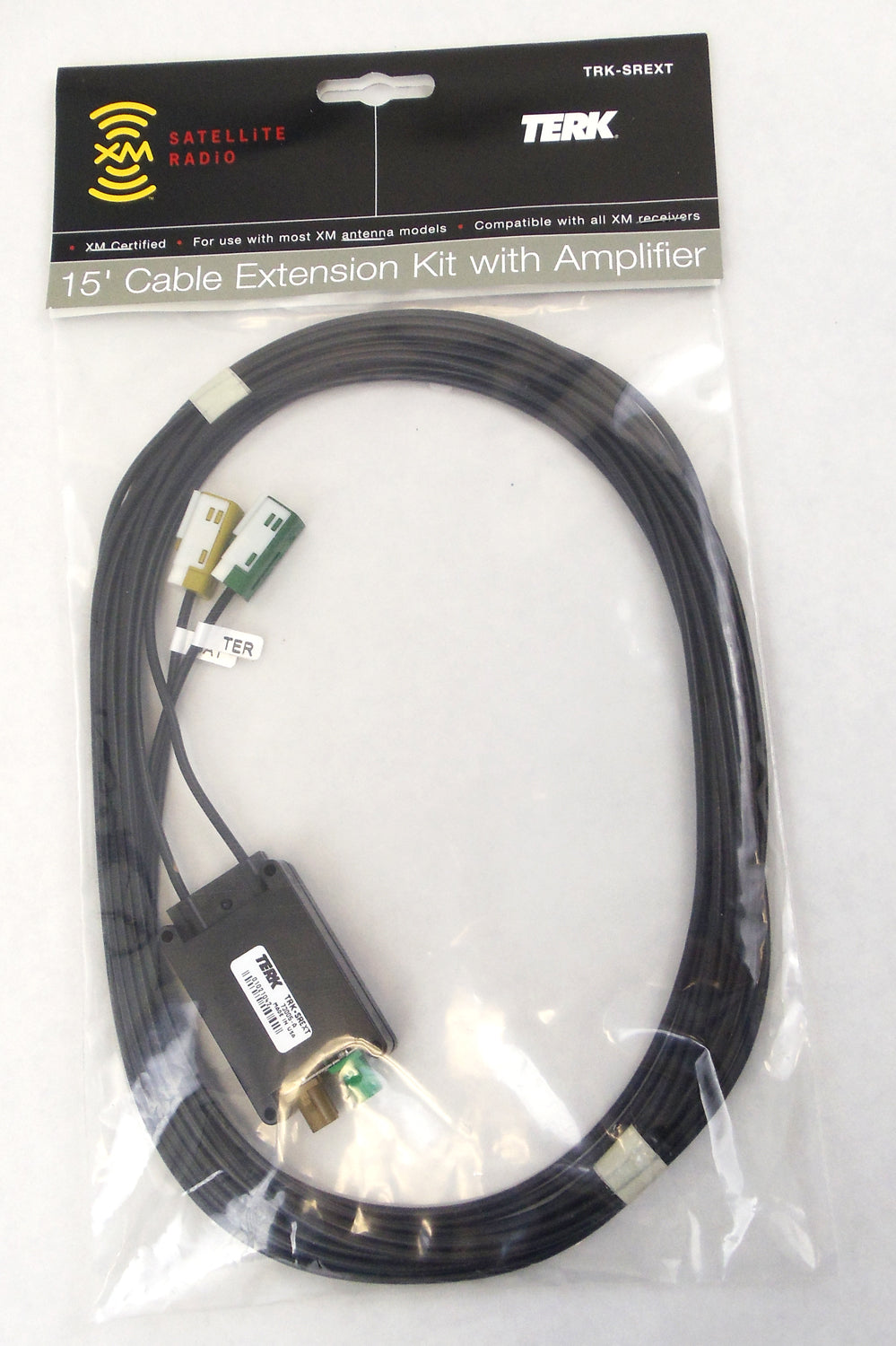 TERK 15 XM CERTIFIED EXTENSION CABLE KIT WITH AMPLIFIER IS COMPATIBLE WITH MOST XM ANTENNA MODELS