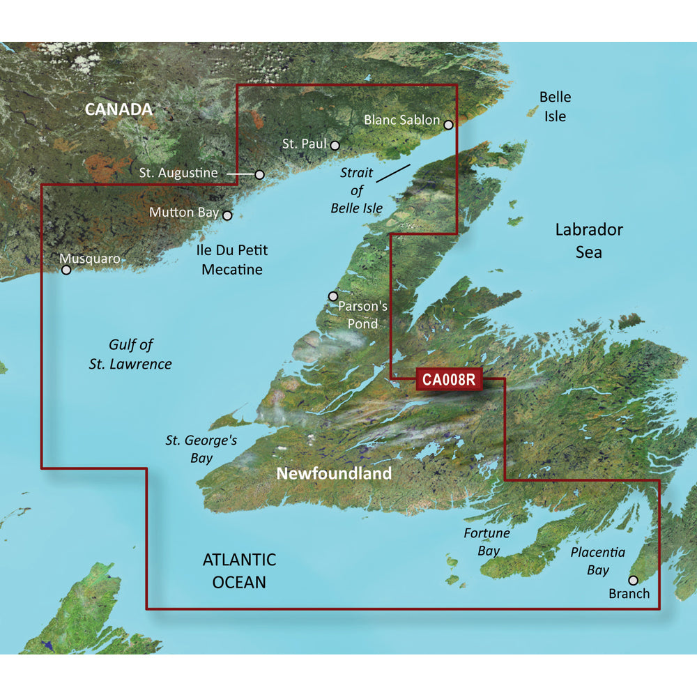 Garmin Bluechart&Reg; G3 Vision&Reg; Hd - Vca008R - Newfoundland West - Microsd&Trade;/Sd&Trade;,WBEEAA001342198