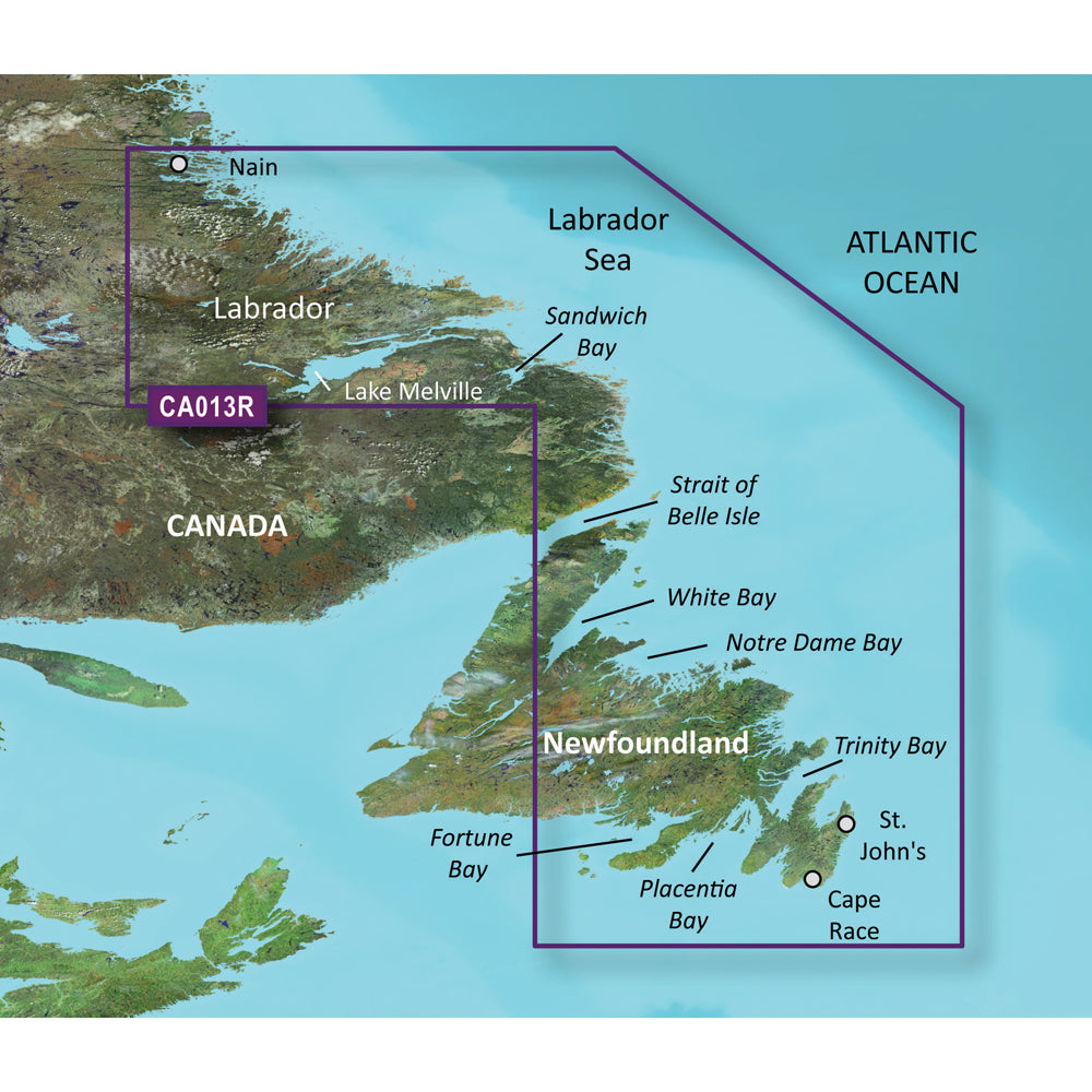 Garmin Bluechart&Reg; G3 Vision&Reg; Hd - Vca013R - Labrador Coast - Microsd&Trade;/Sd&Trade;,WBEEAA001342200