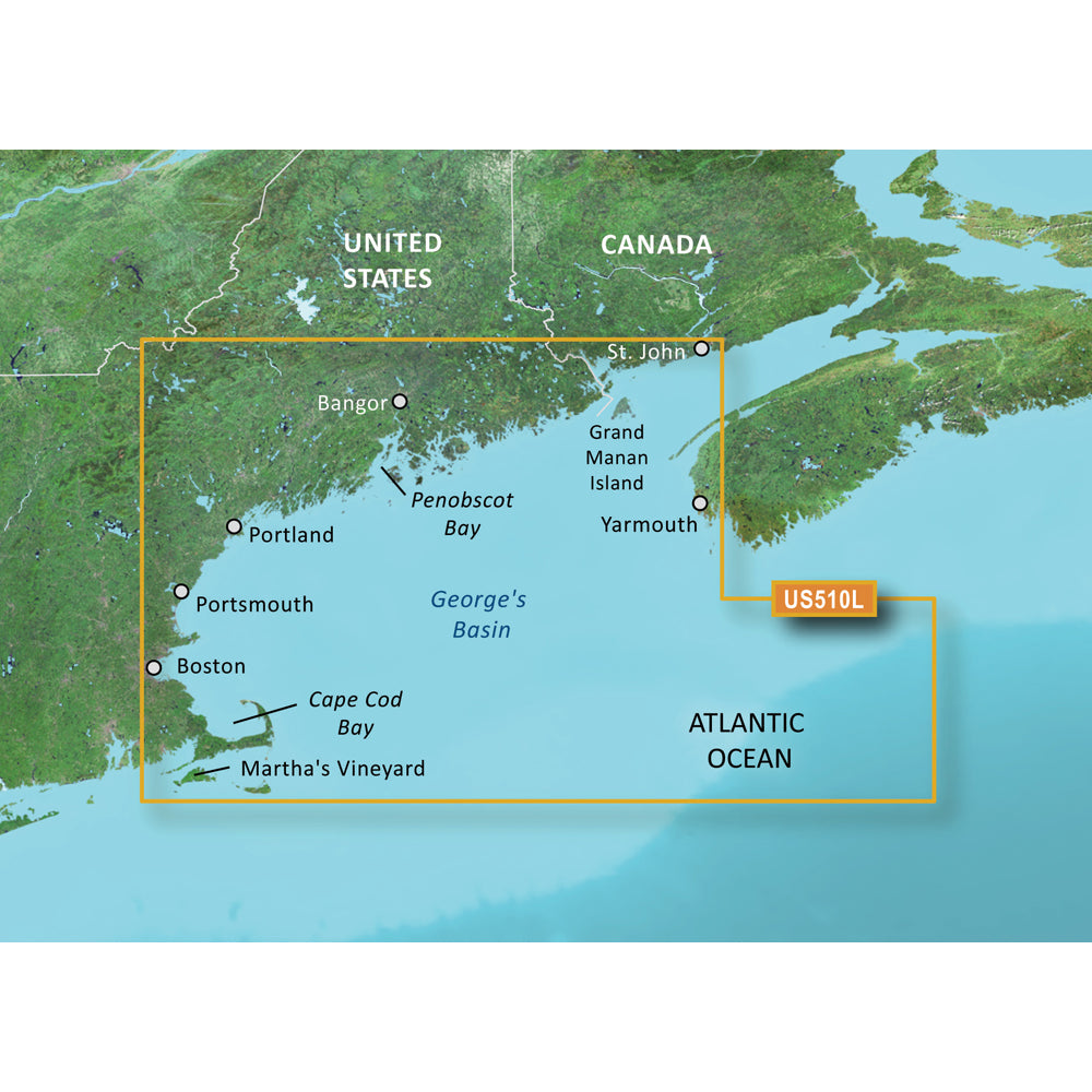 Garmin Bluechart&Reg; G3 Vision&Reg; Hd - Vus510L - St. John - Cape Cod - Microsd&Trade;/Sd&Trade;,WBEEAA001342201
