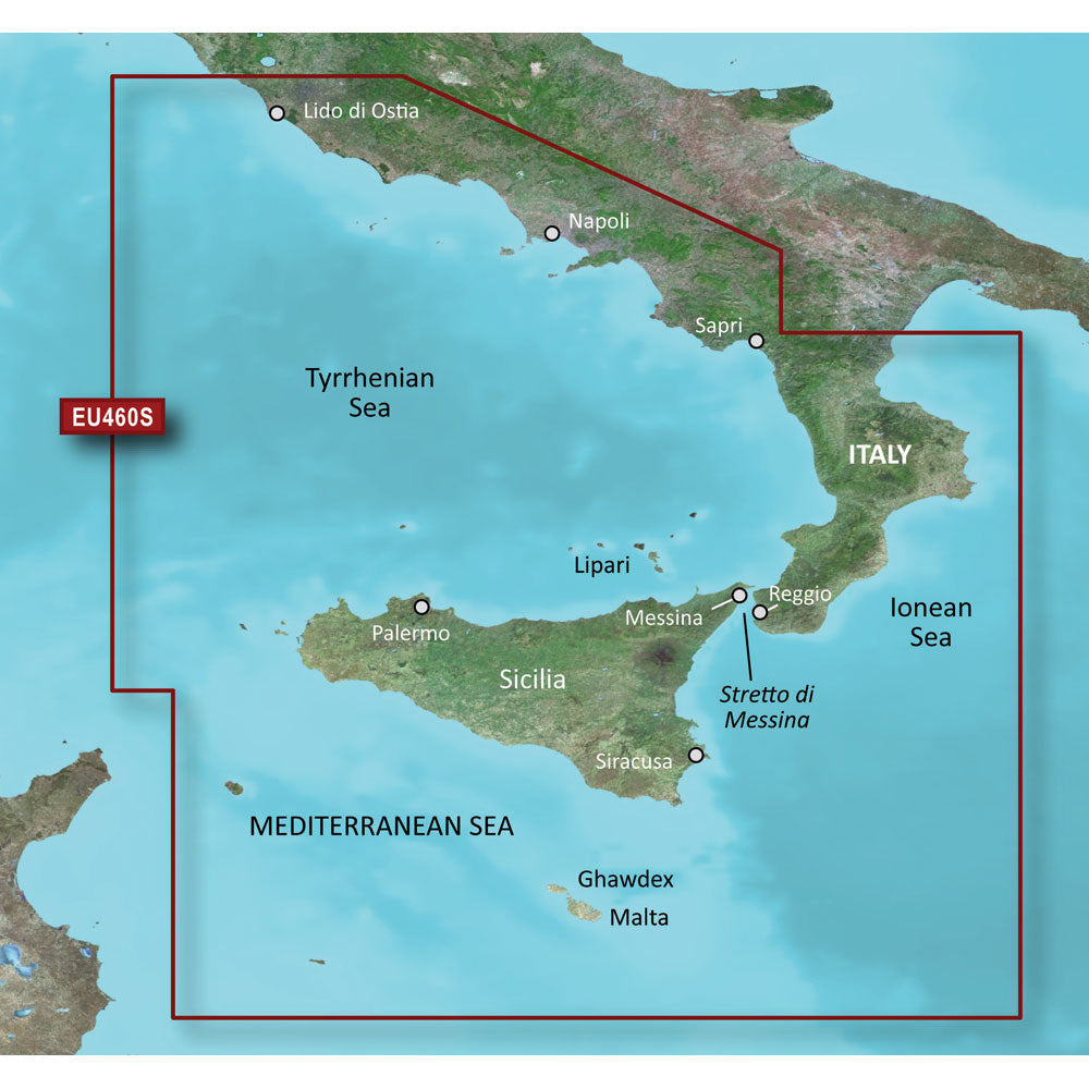Garmin Bluechart&Reg; G3 Vision&Reg; Hd - Veu460S - Sicily To Lido Di Ostia - Microsd&Trade;/Sd&Trade;,WBEEAA001342220